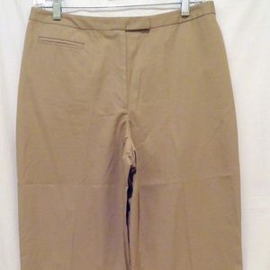 Ann Tayor Mid-Rise 100% Cotton Khaki Dress Pants